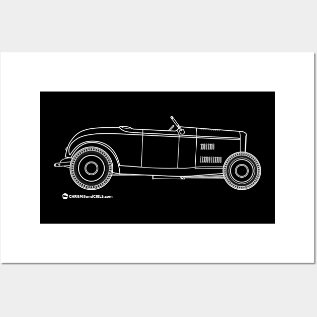 32 Roadster - White Wall Art by CC I Design